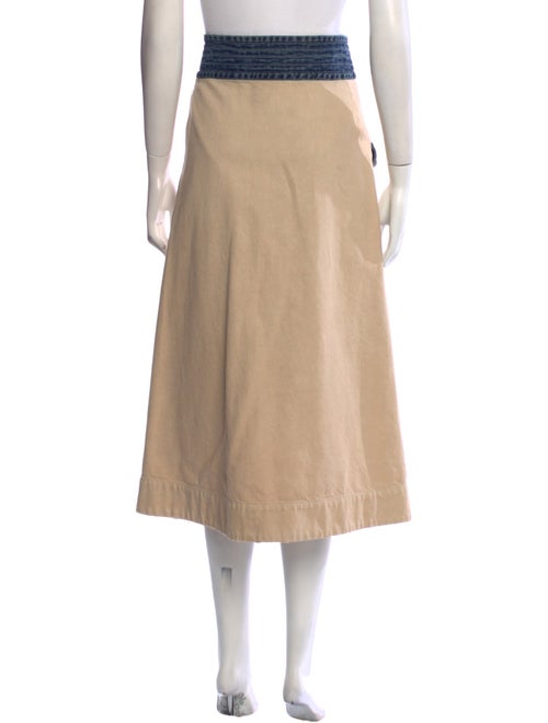 Linder Colorblock Pattern Midi Length Skirt