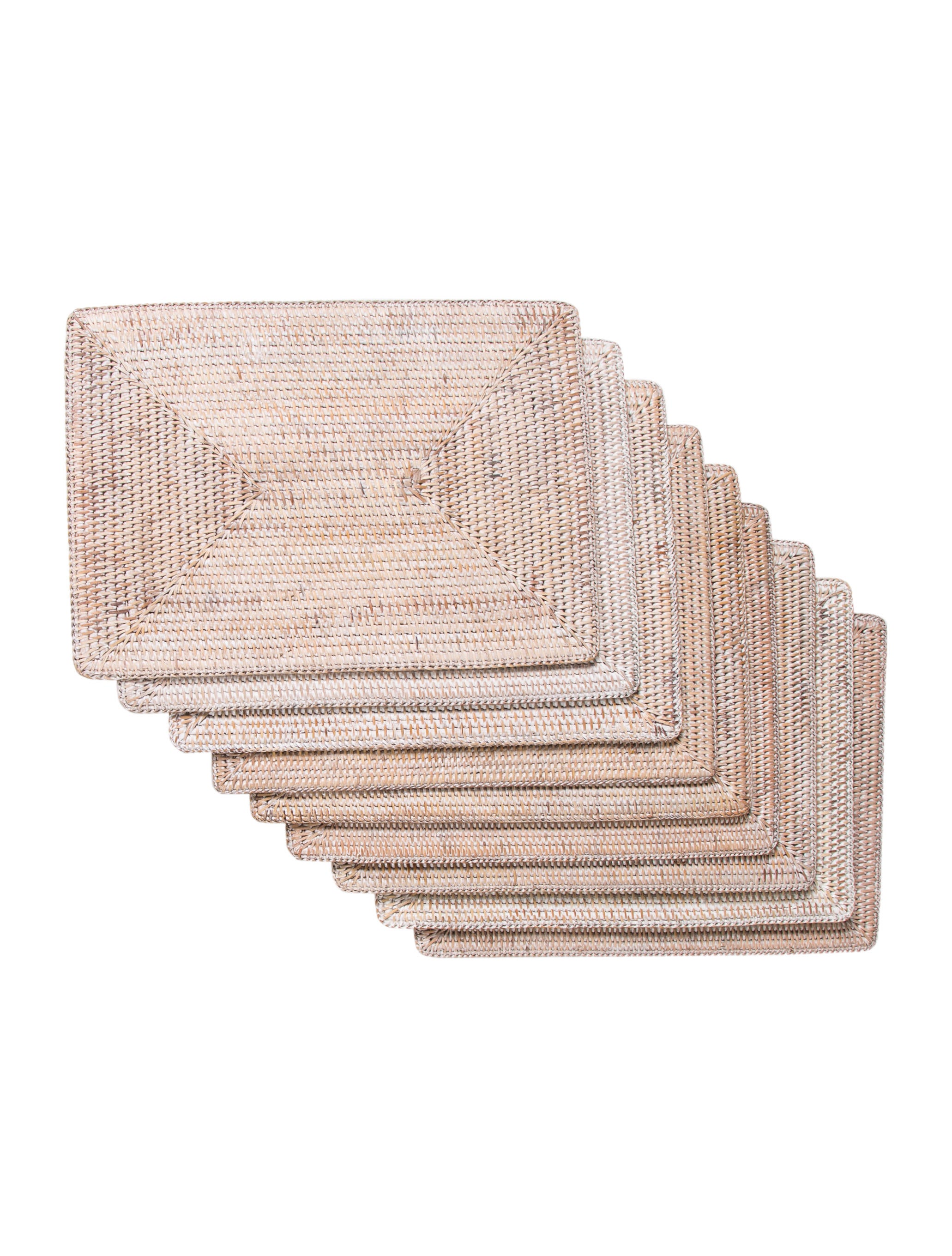 Linens Table Linens Woven Rectangular Placemats Brown Table Linens