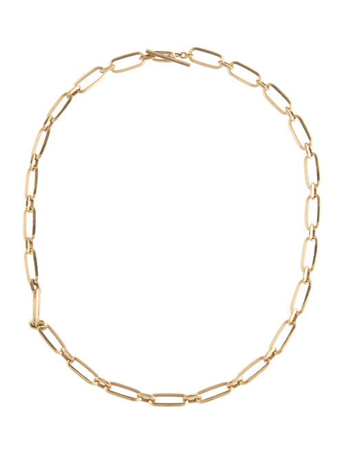 Lizzie Mandler 18K Signature Knife Edge Oval Link Chain Necklace