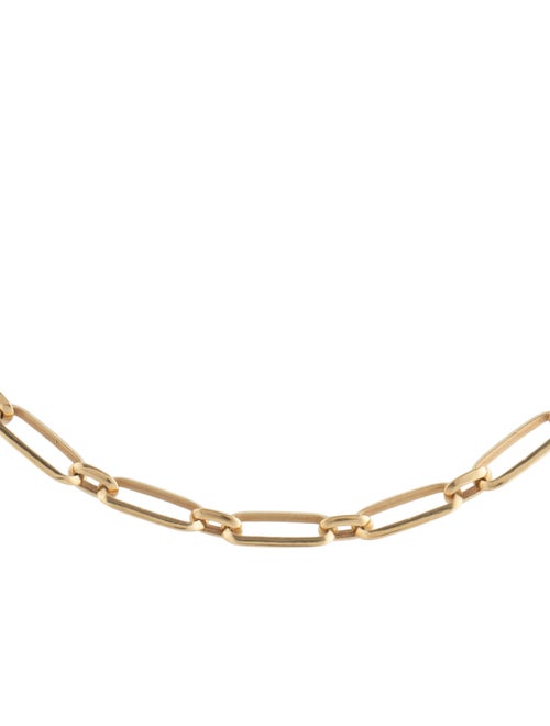 Lizzie Mandler 18K Signature Knife Edge Oval Link Chain Necklace