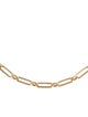 Lizzie Mandler 18K Signature Knife Edge Oval Link Chain Necklace