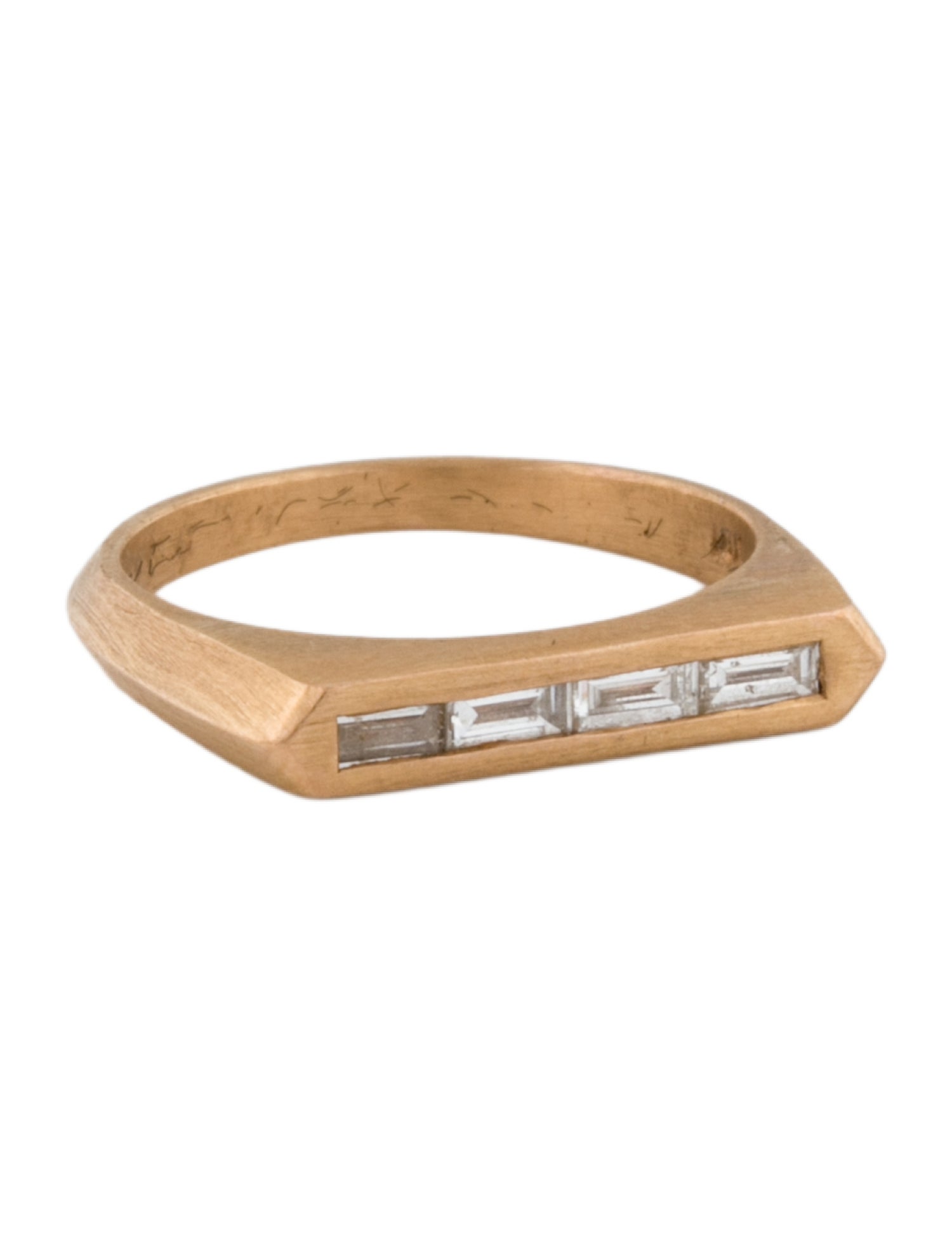 Lizzie Mandler 18K Diamond Chevron Band Ring