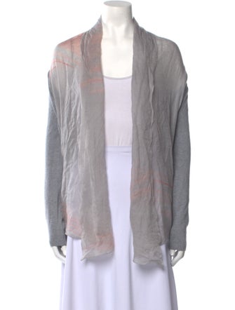 LAN JAENICKE Striped Open Front Sweater