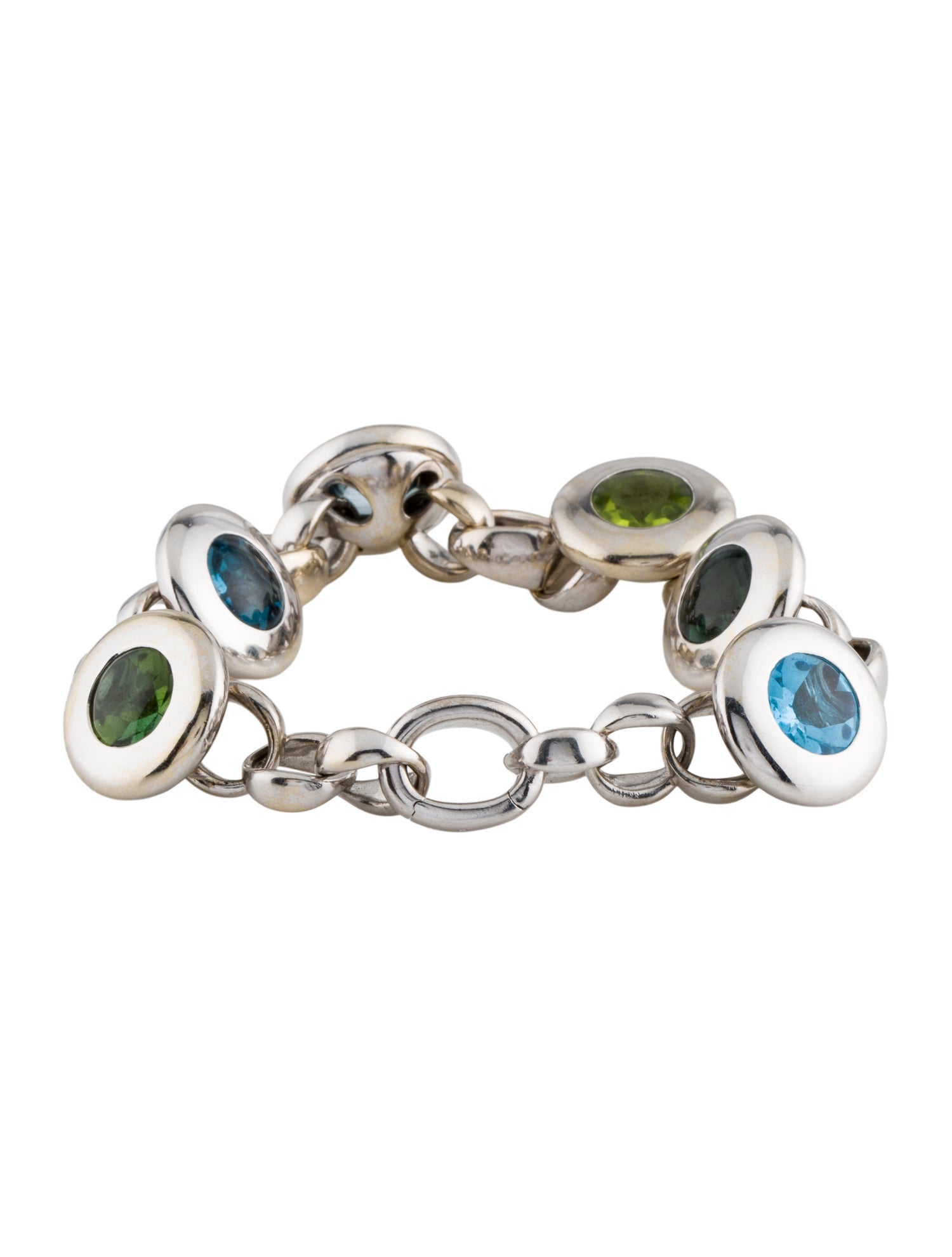 Tamara Comolli 18K Topaz, Tourmaline & Peridot Link Bracelet