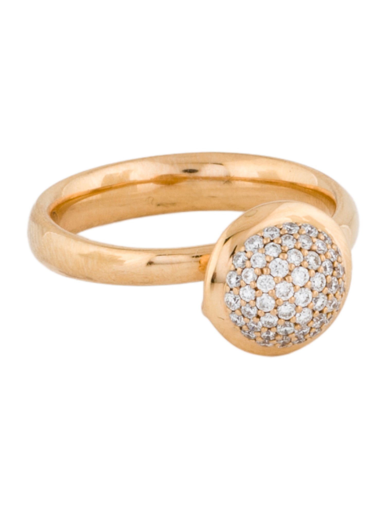 Tamara Comolli 18K Diamond Bouton Cocktail Ring