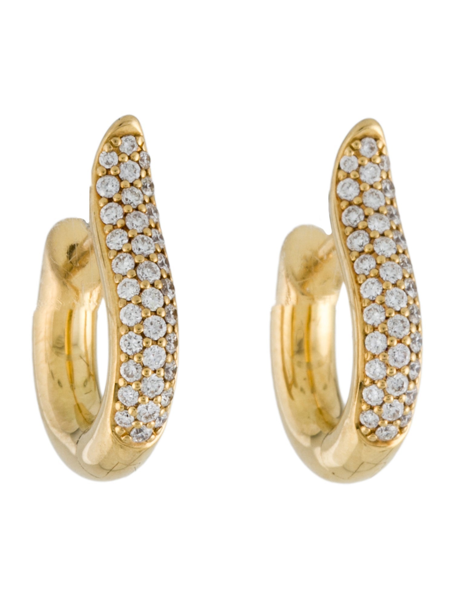 Tamara Comolli 18K Diamond Signature Small Hoop Earrings