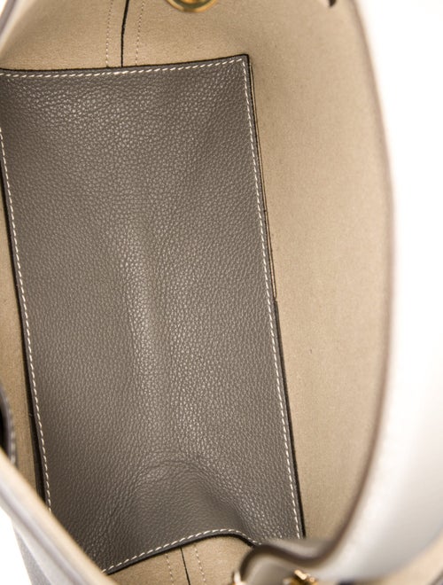 Fleuron Leather Top Handle Bag