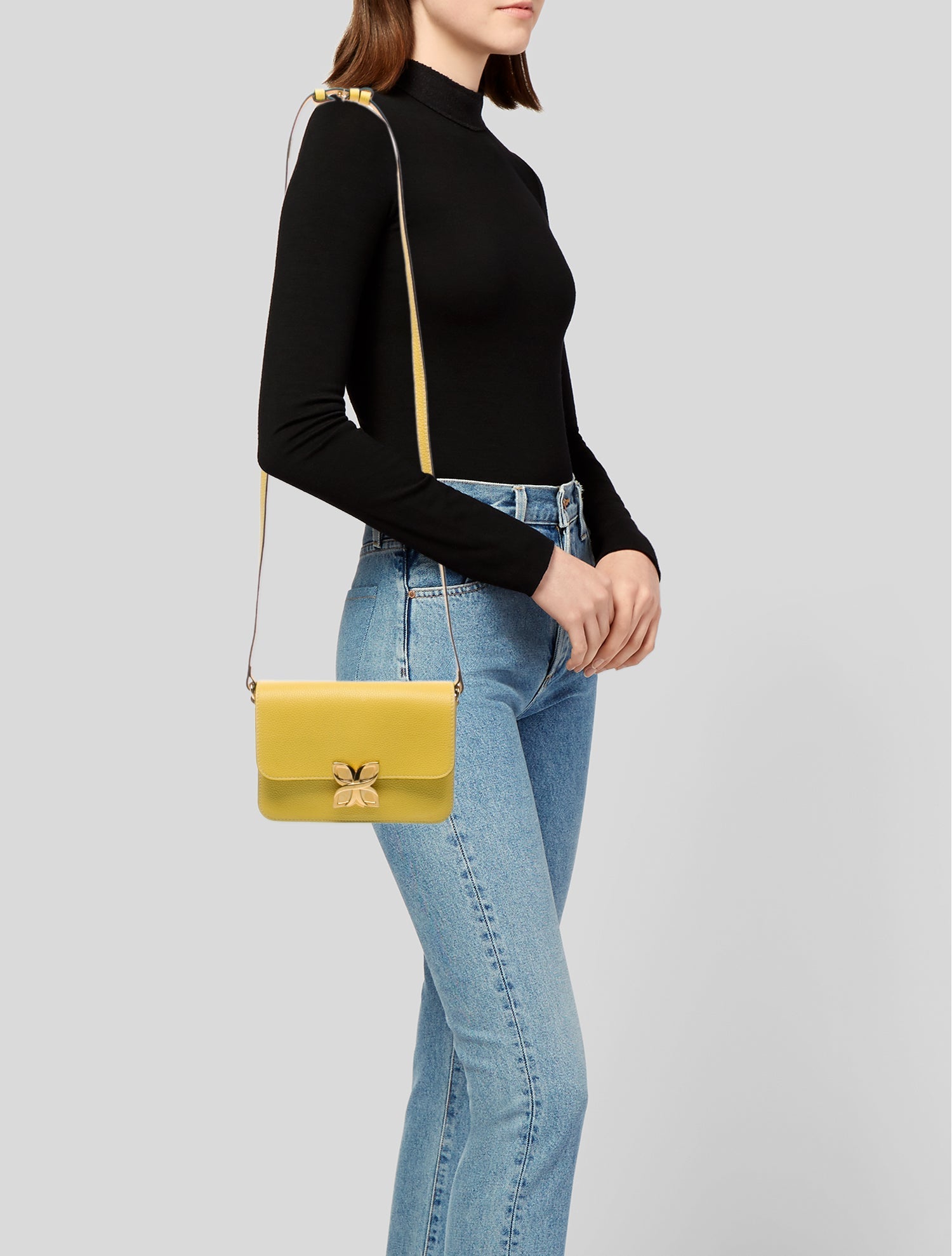 Fleuron Leather Crossbody Bag