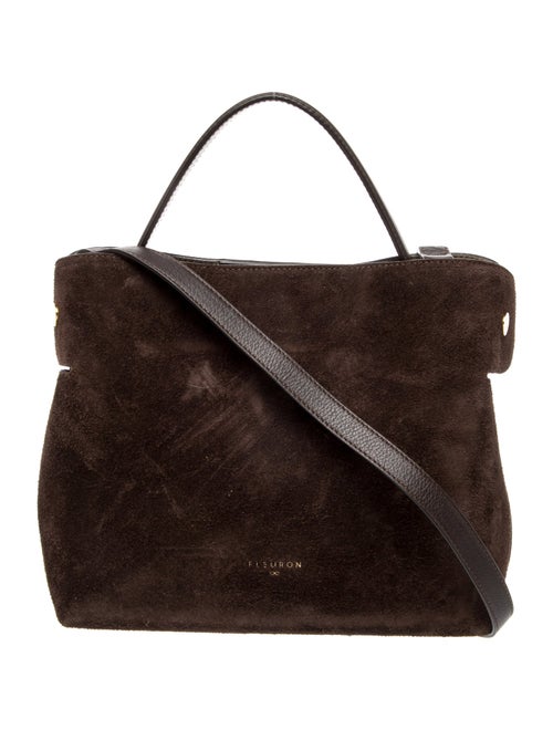 Fleuron Suede Messenger Bag