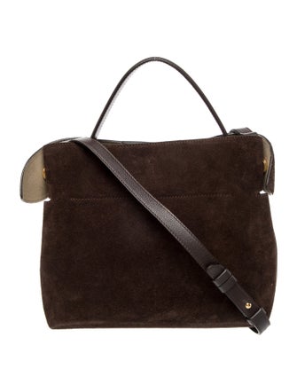 Fleuron Suede Messenger Bag