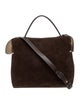 Fleuron Suede Messenger Bag