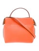 Fleuron Leather Top Handle Bag