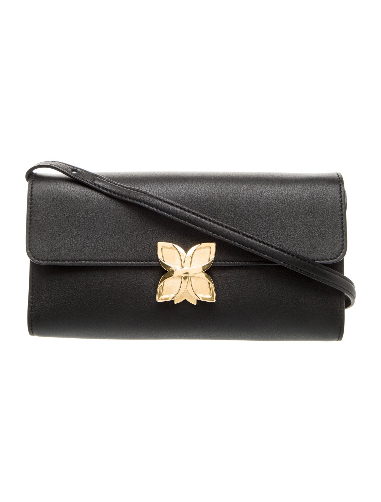 Fleuron Leather Top Handle Bag