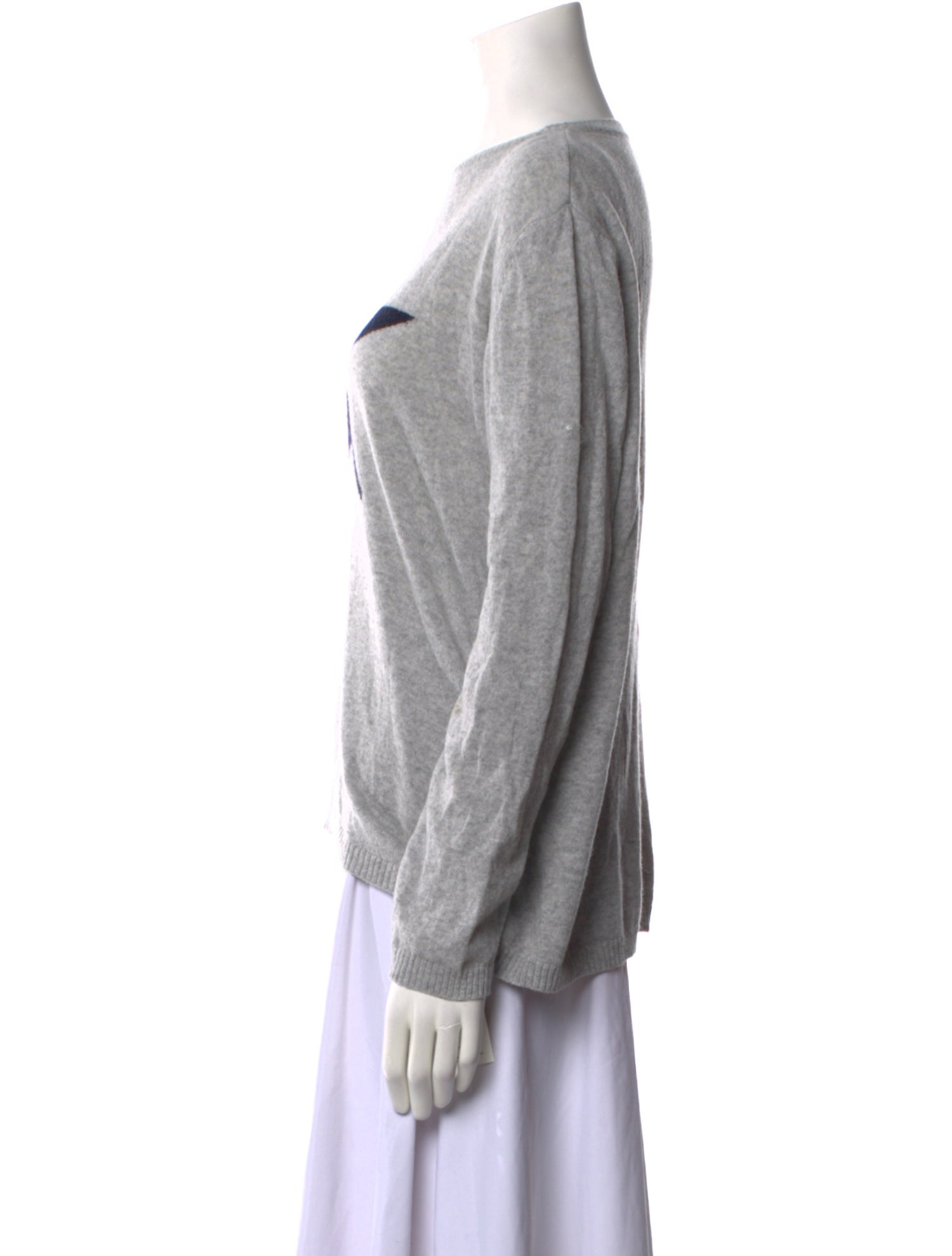 Luella Graphic Print Bateau Neckline Sweater