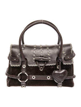 Luella Suede Top Handle Bag