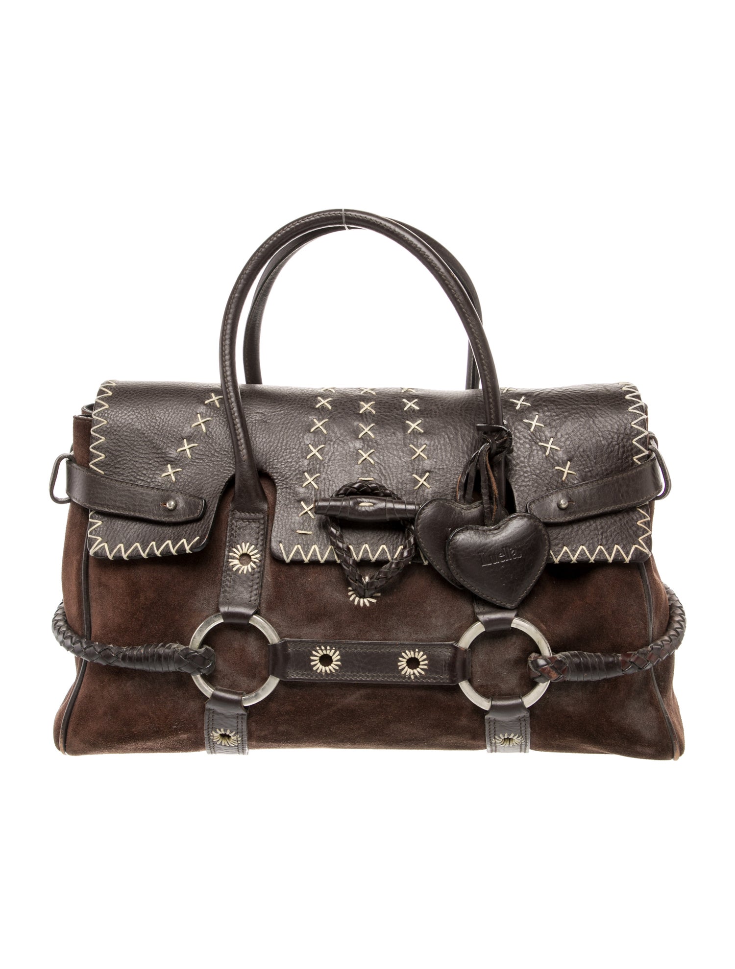 Luella Suede Top Handle Bag