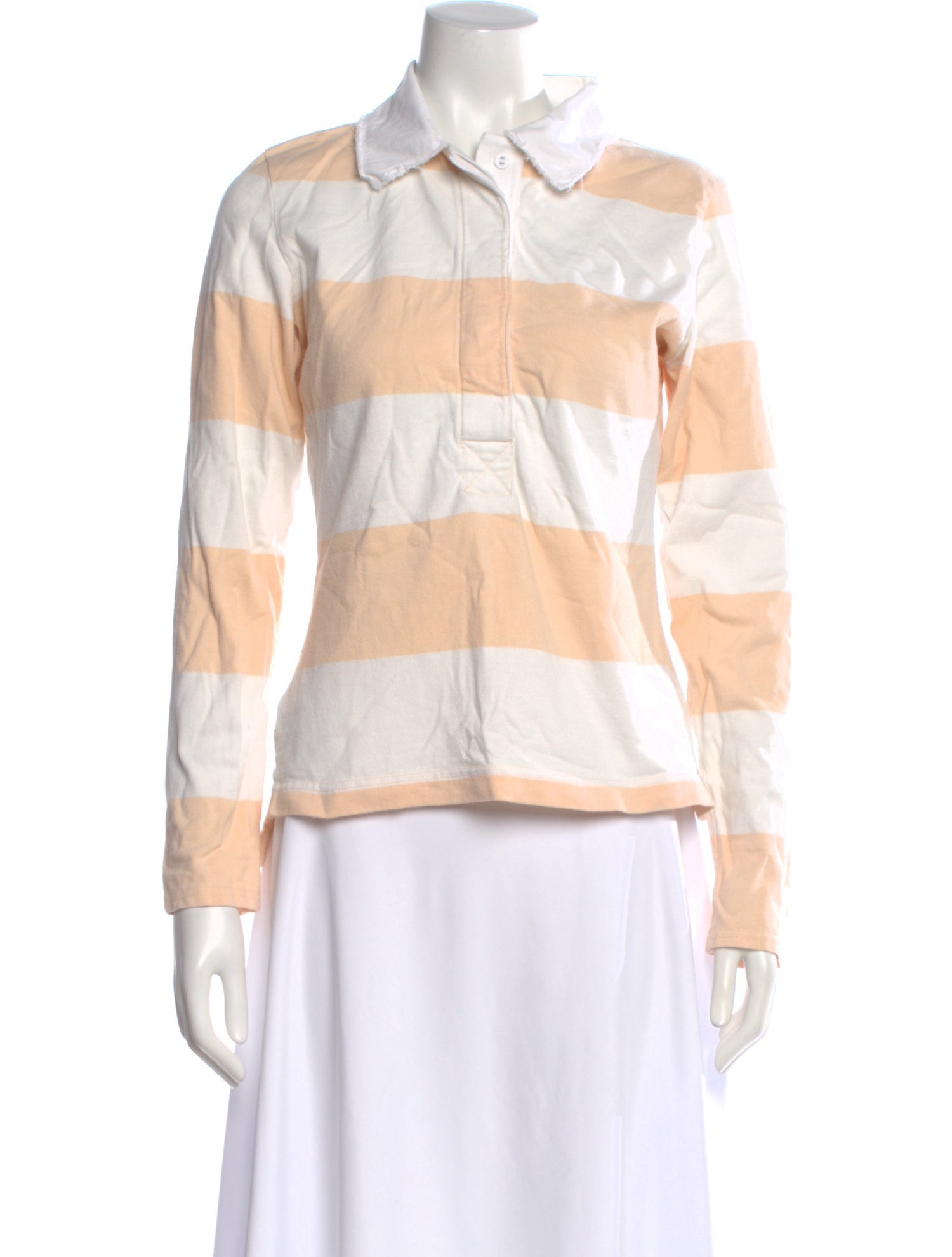 Luella Striped Long Sleeve Polo