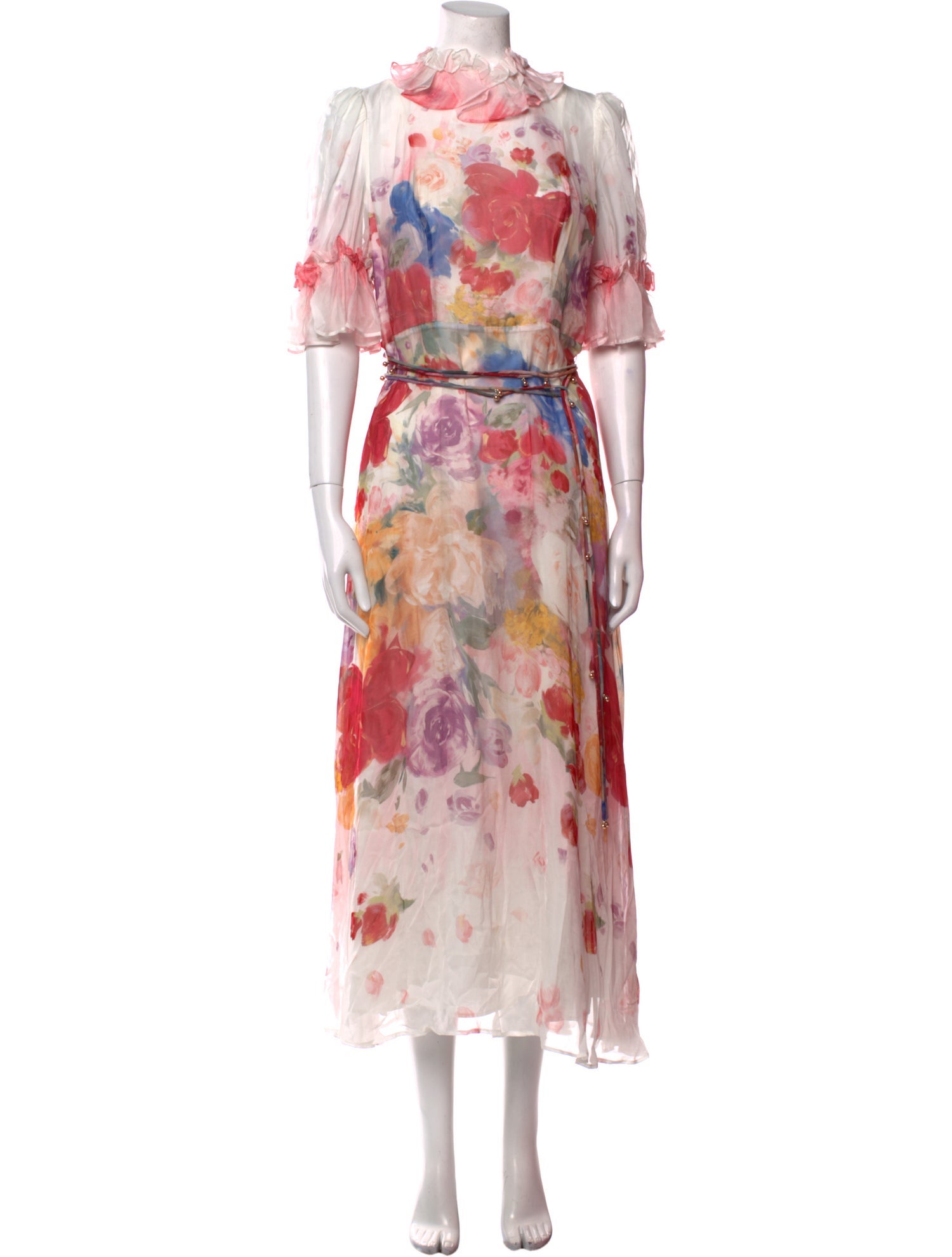 Leo Lin Floral Print Long Dress