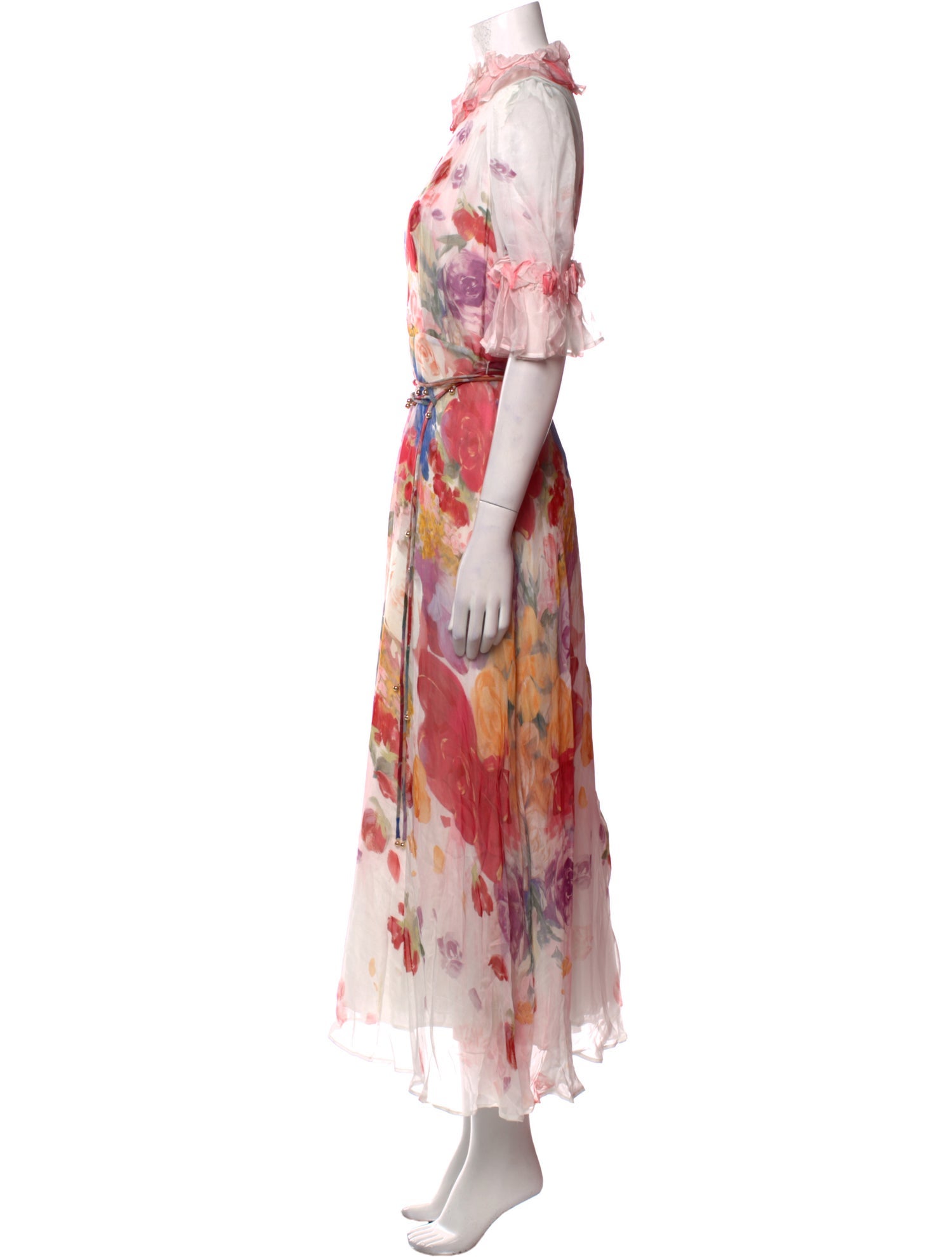 Leo Lin Floral Print Long Dress