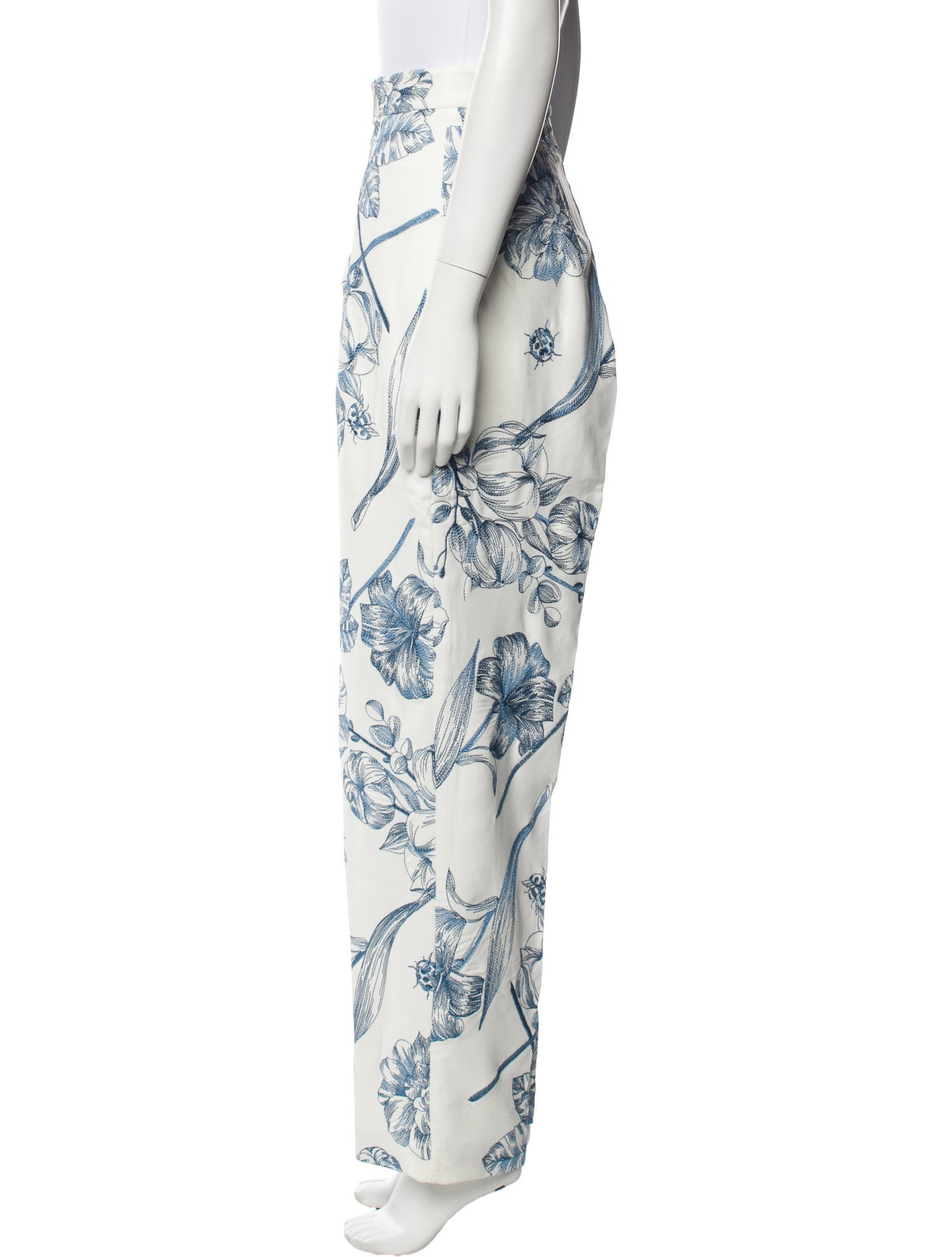 Leo Lin Floral Print Straight Leg Pants