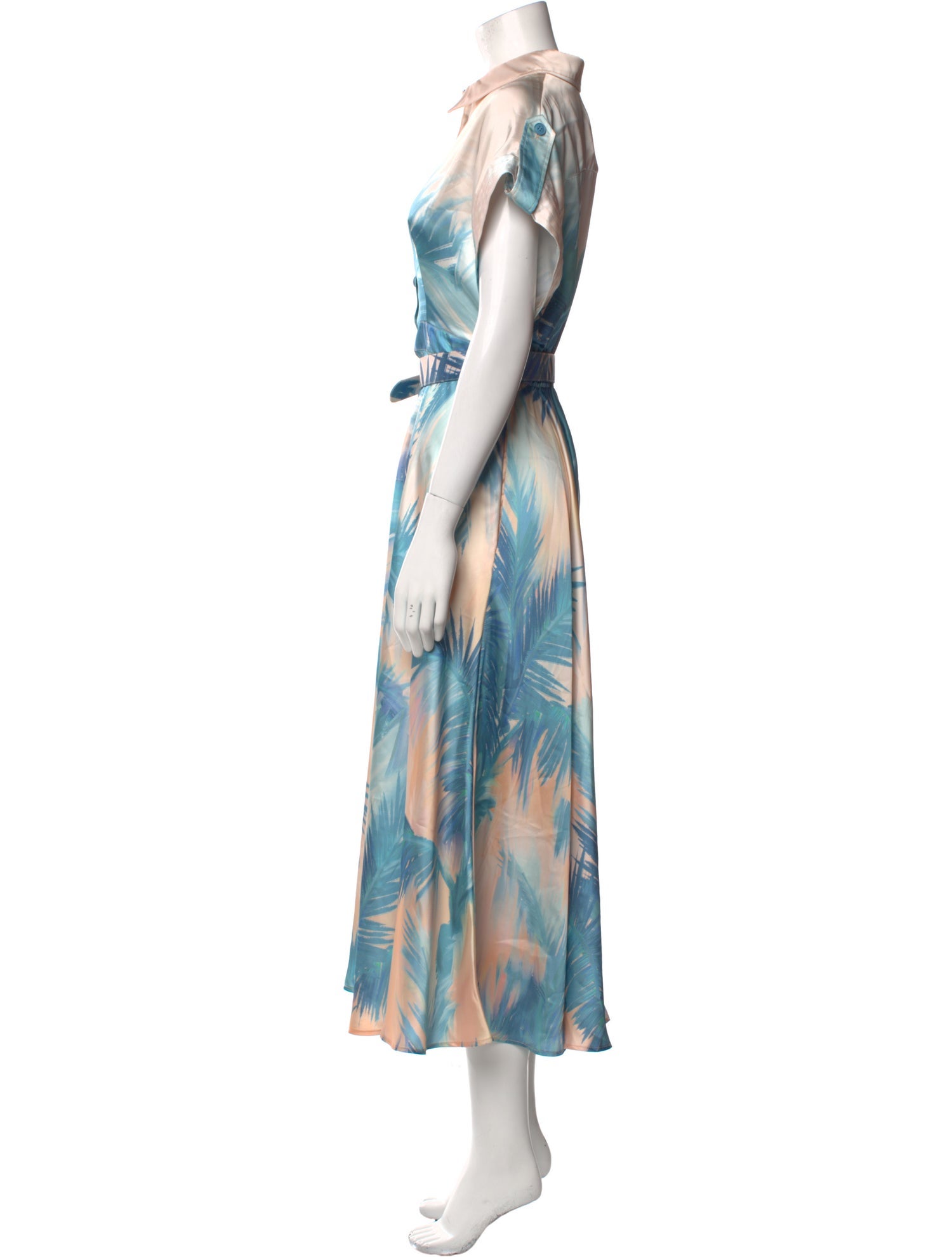 Leo Lin Printed Midi Length Dress w/ Tags