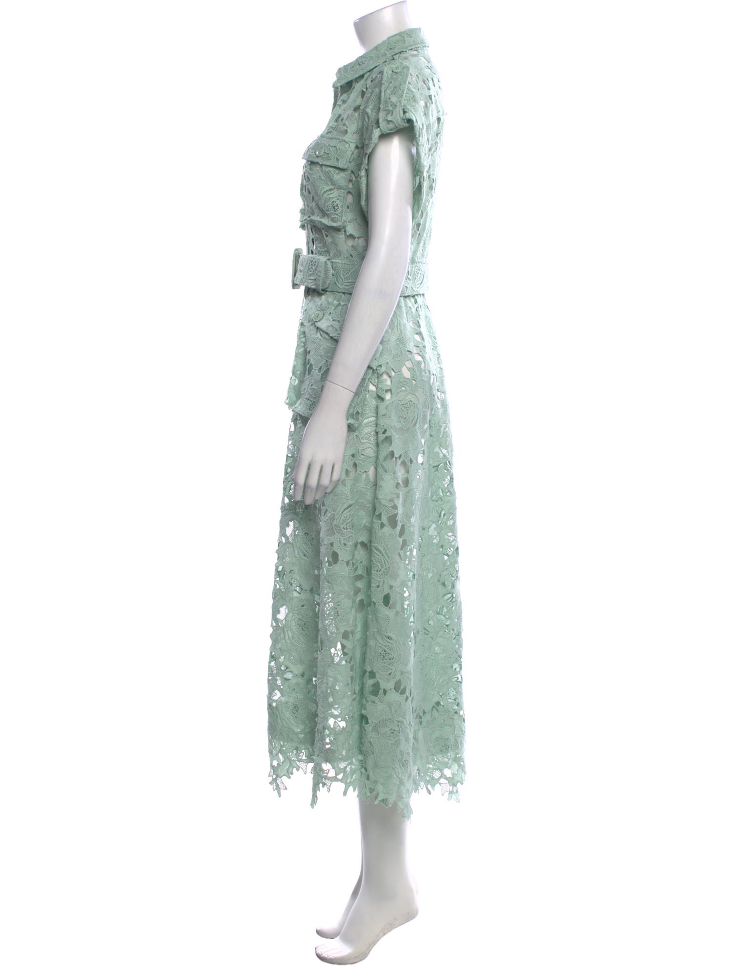 Leo Lin Lace Pattern Long Dress