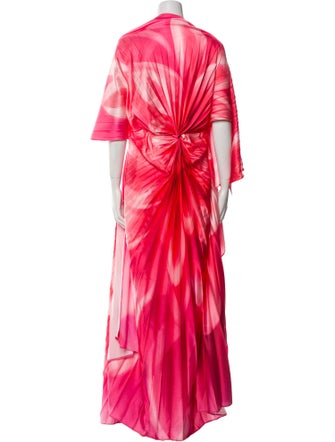 Leo Lin Printed Long Dress w/ Tags