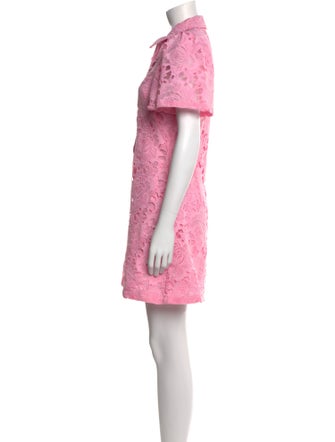 Leo Lin Lace Pattern Mini Dress