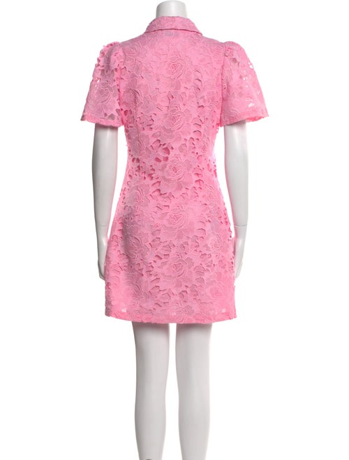 Leo Lin Lace Pattern Mini Dress