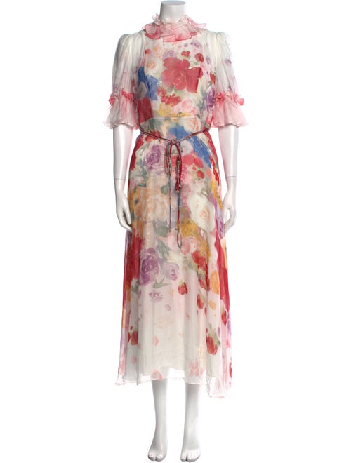 Leo Lin Floral Print Long Dress