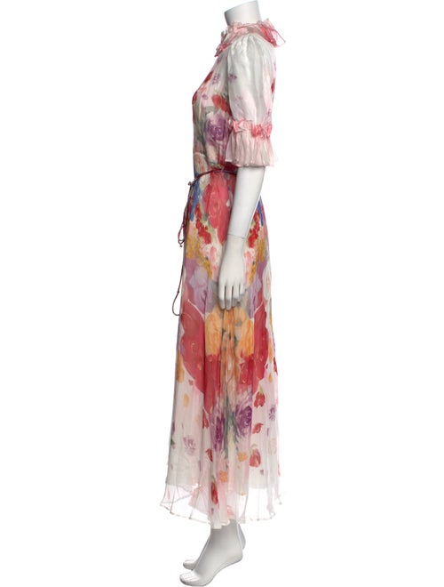 Leo Lin Floral Print Long Dress