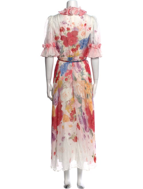 Leo Lin Floral Print Long Dress