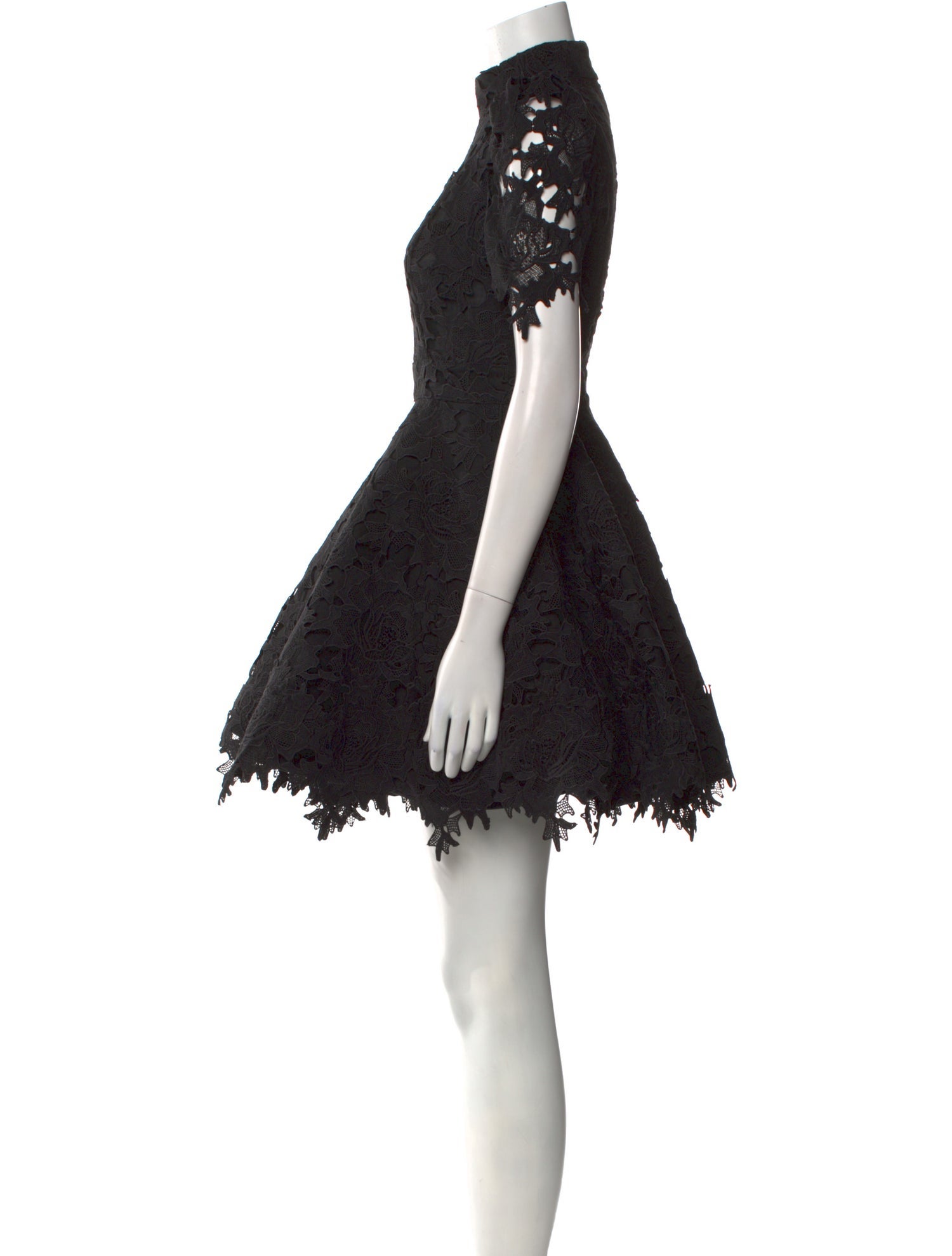 Leo Lin Lace Pattern Mini Dress