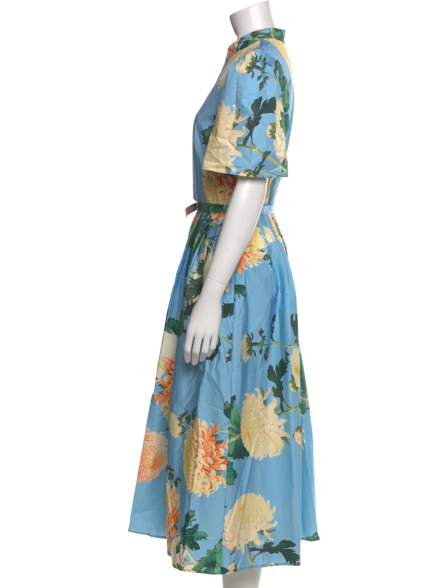 Leo Lin Floral Print Midi Length Dress
