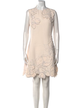 Leo Lin Lace Pattern Mini Dress