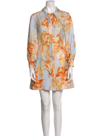 Leo Lin Floral Print Mini Dress