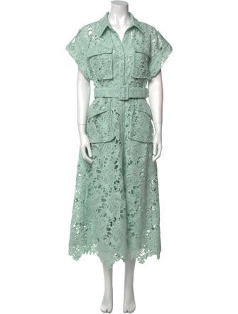 Leo Lin Lace Pattern Long Dress