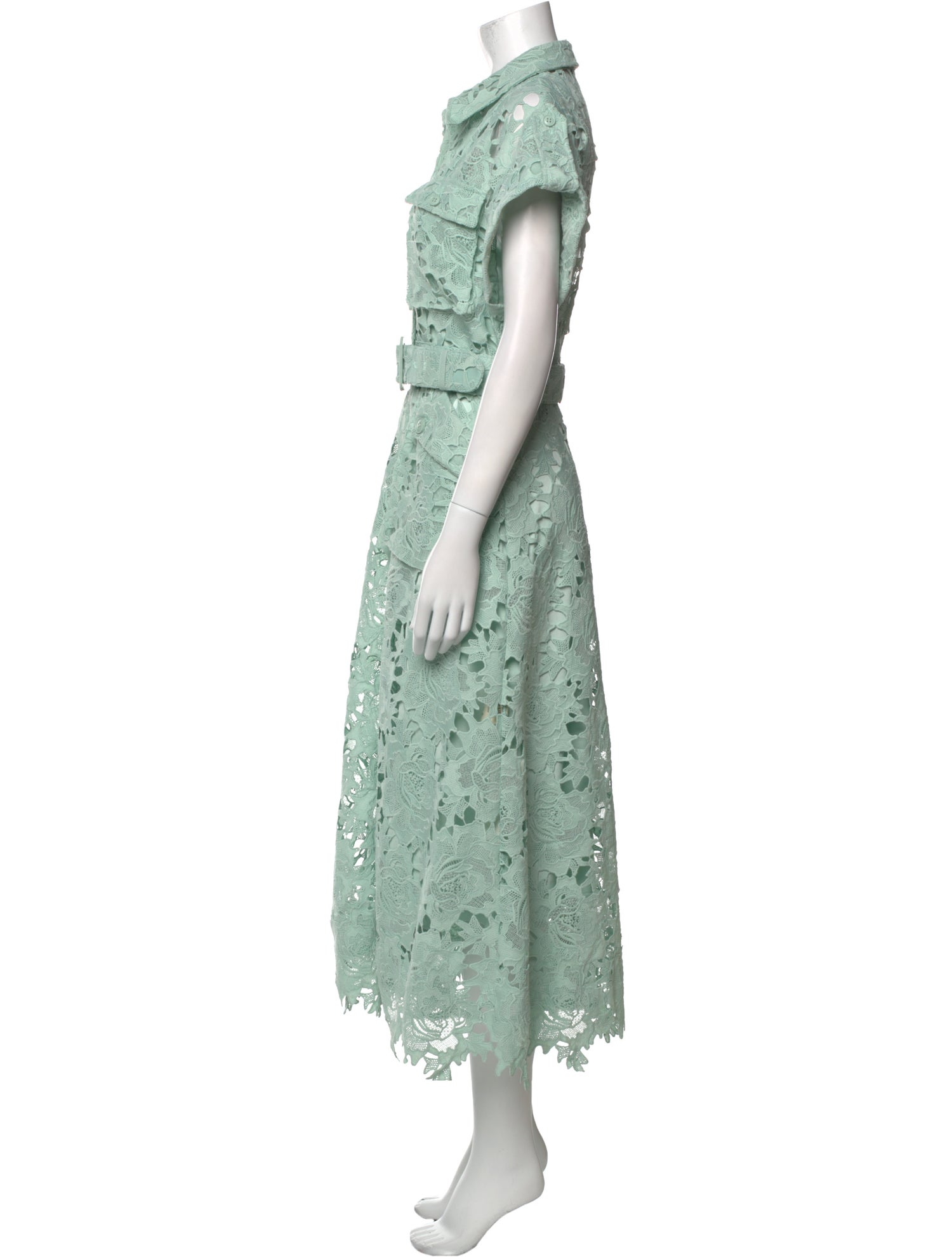 Leo Lin Lace Pattern Long Dress