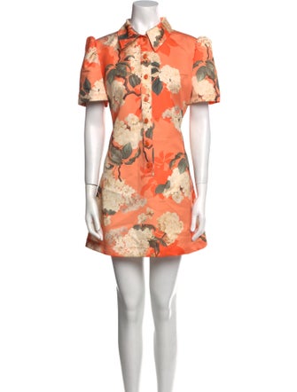 Leo Lin Floral Print Mini Dress