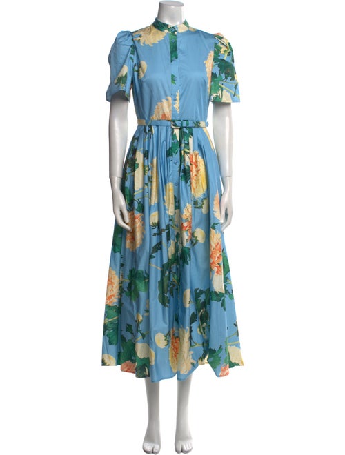 Leo Lin Floral Print Midi Length Dress