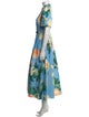 Leo Lin Floral Print Midi Length Dress