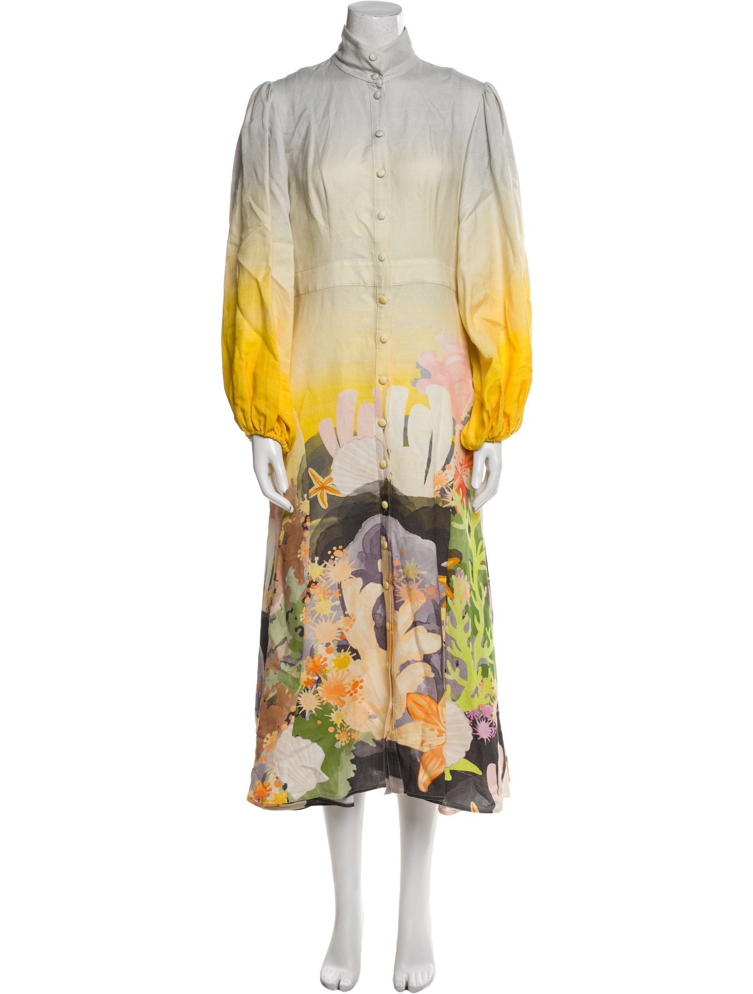 Leo Lin Floral Print Long Dress