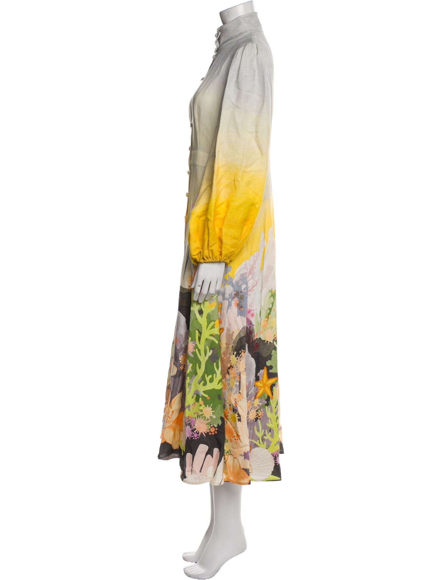 Leo Lin Floral Print Long Dress