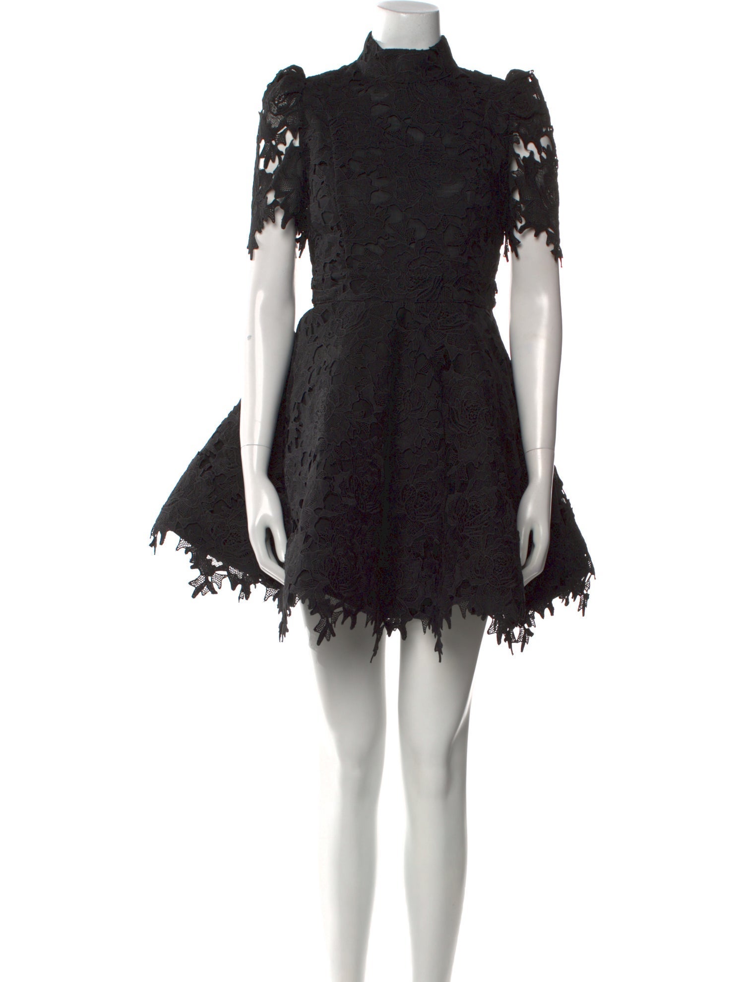Leo Lin Lace Pattern Mini Dress