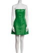 Leo Lin Leather Mini Dress