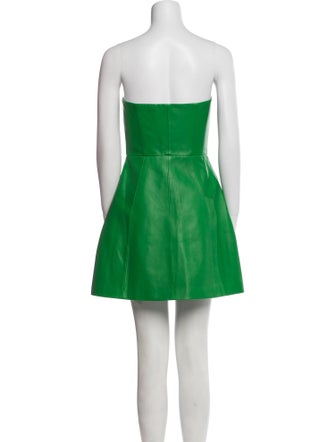 Leo Lin Leather Mini Dress