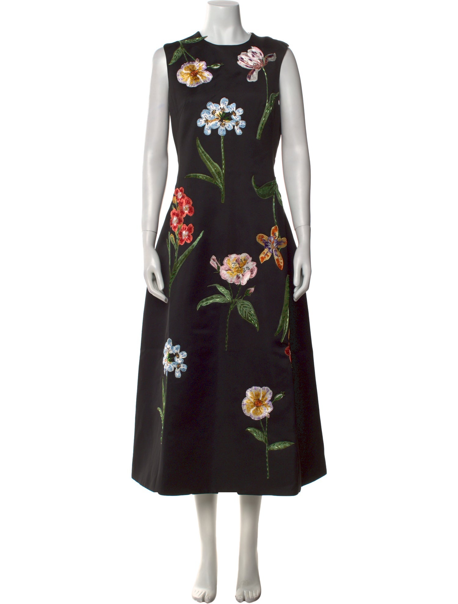 Leo Lin Floral Print Long Dress w/ Tags