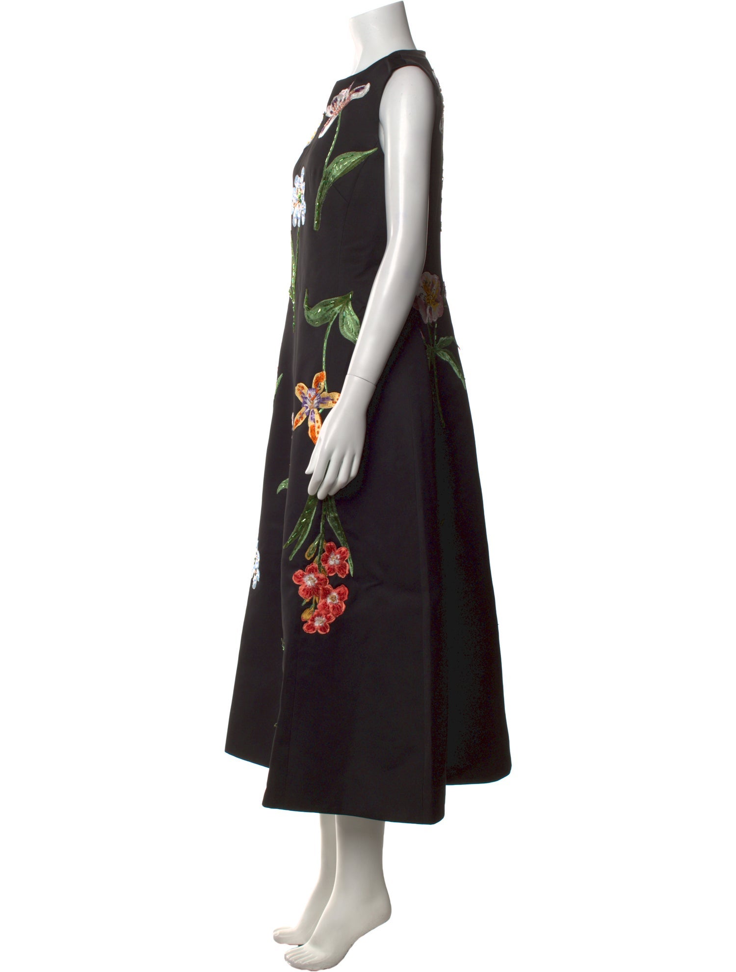 Leo Lin Floral Print Long Dress w/ Tags
