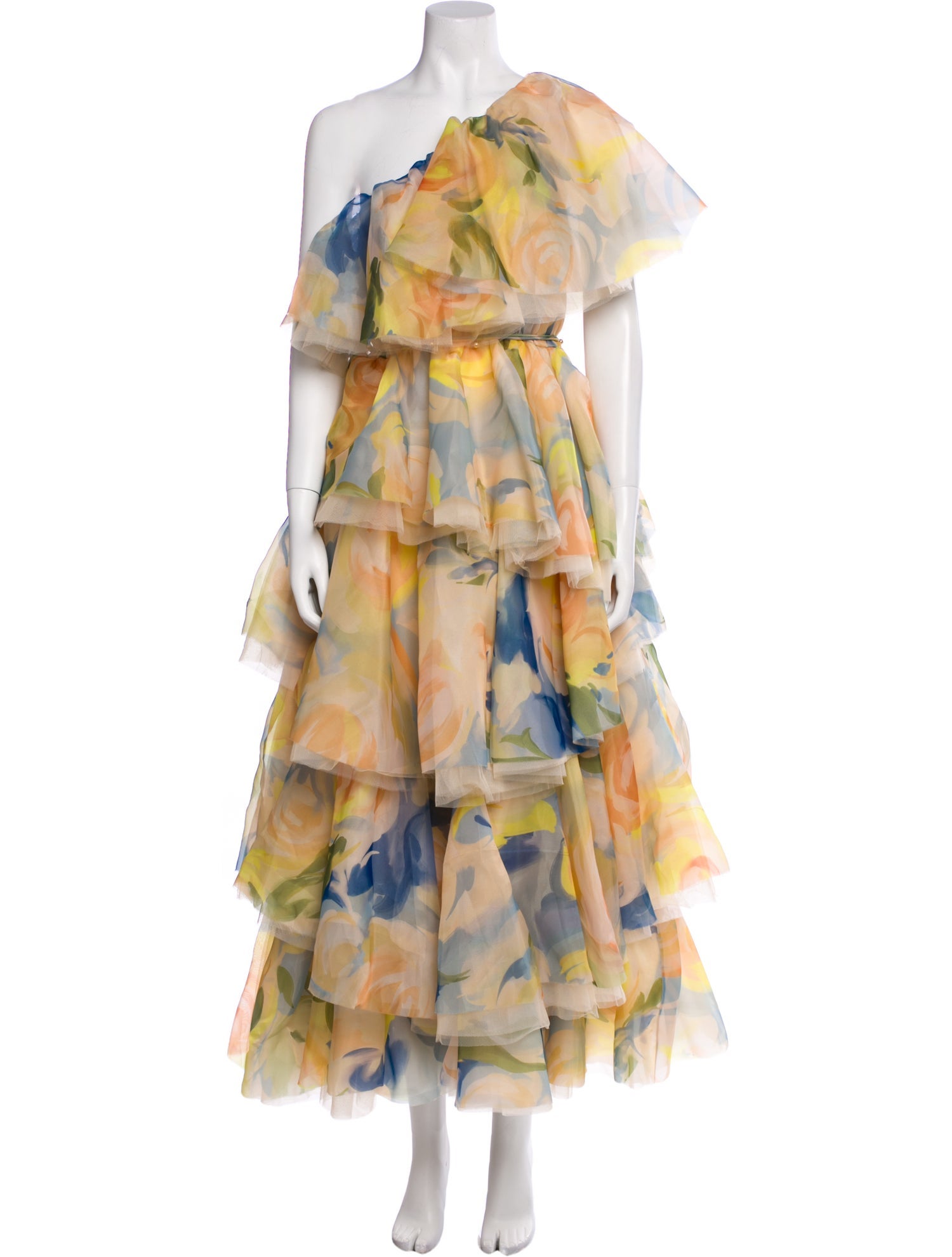 Leo Lin Floral Print Long Dress