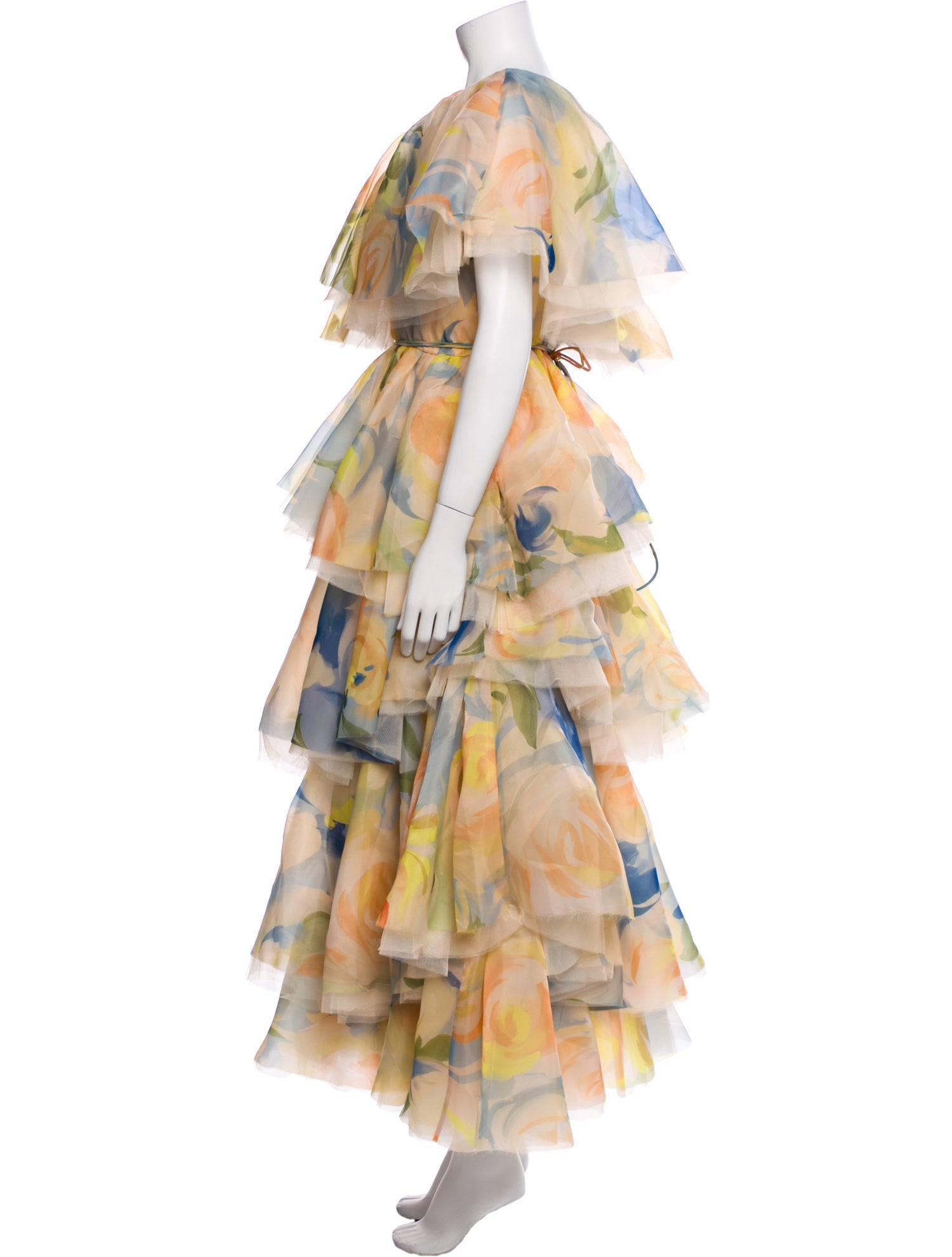 Leo Lin Floral Print Long Dress